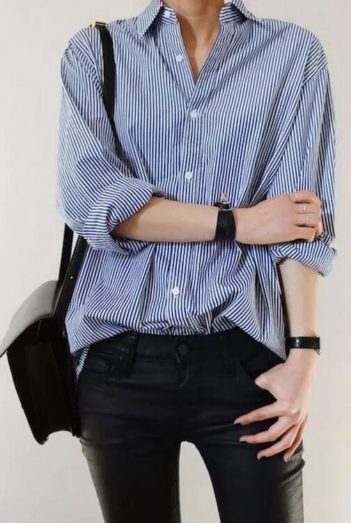 沒(méi)有一件藍白條紋，怎么好意思叫襯衫控